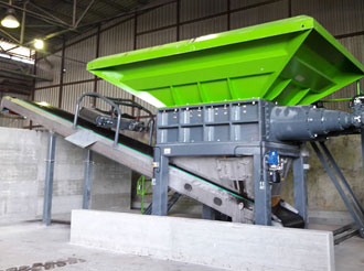 Wood shredder, plastic, garbage, bulky materials