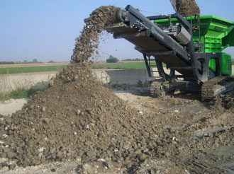 Frantumatore trituratore inerti